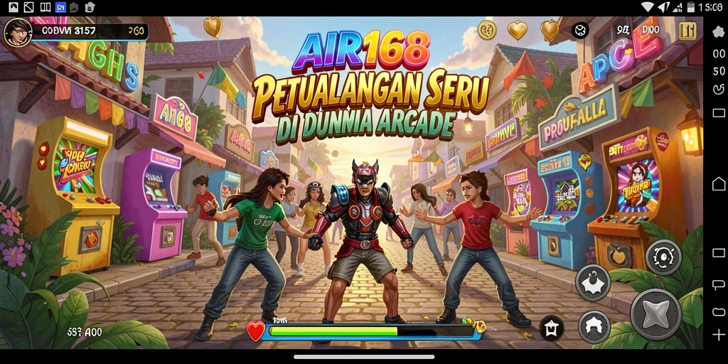 Tampilan gameplay seru dari AIR168 di arena Arcade.