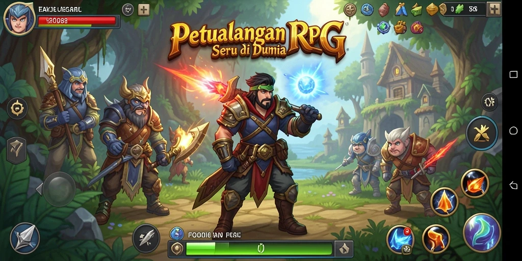 Screenshot F08 menampilkan aksi seru dalam pertempuran RPG yang mendebarkan.