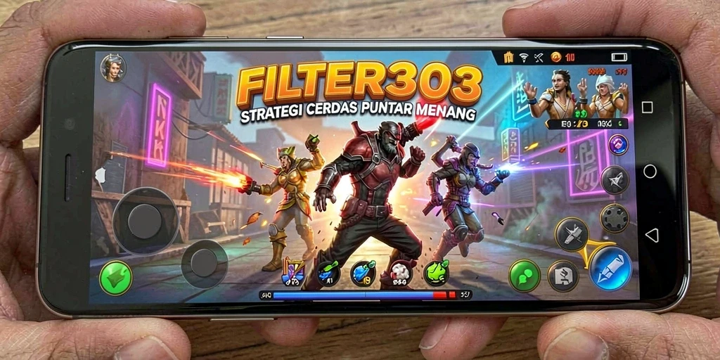 Screenshot utama menunjukkan gameplay menegangkan dalam FILTER303.