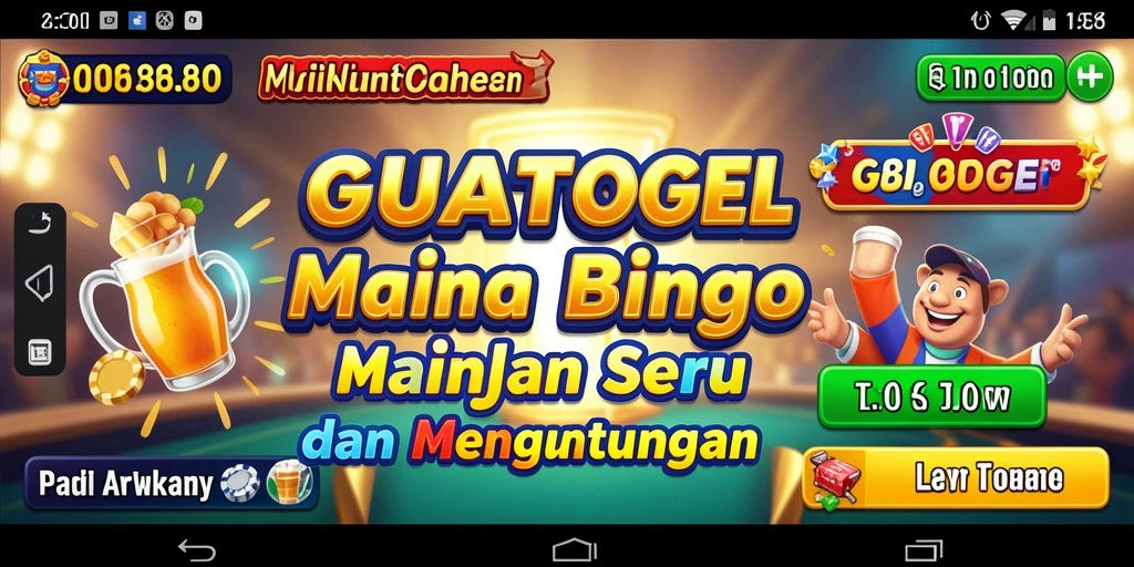 Screenshot permainan Bingo GUATOGEL yang seru dan mendebarkan.