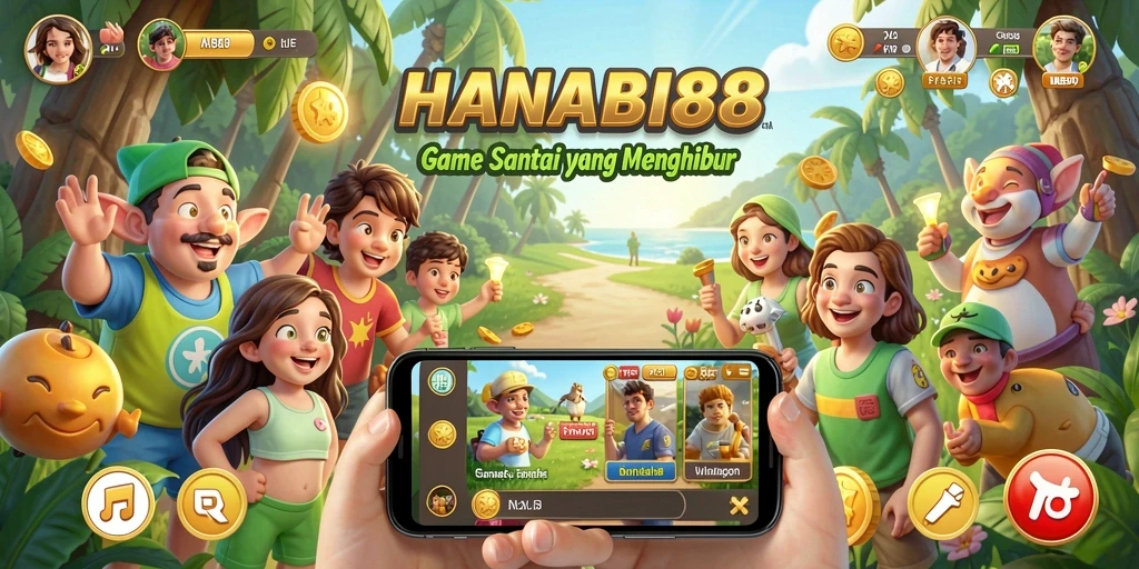 Tampilan dinamis gameplay HANABI88 yang menarik dan seru.