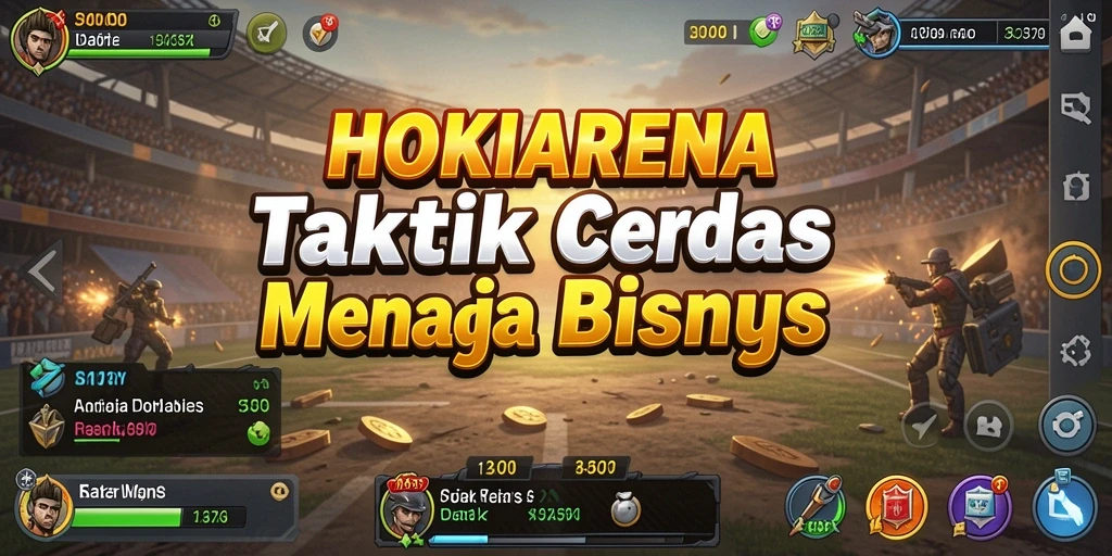 Gameplay seru HOKIARENA dengan pengelolaan bisnis yang menantang.