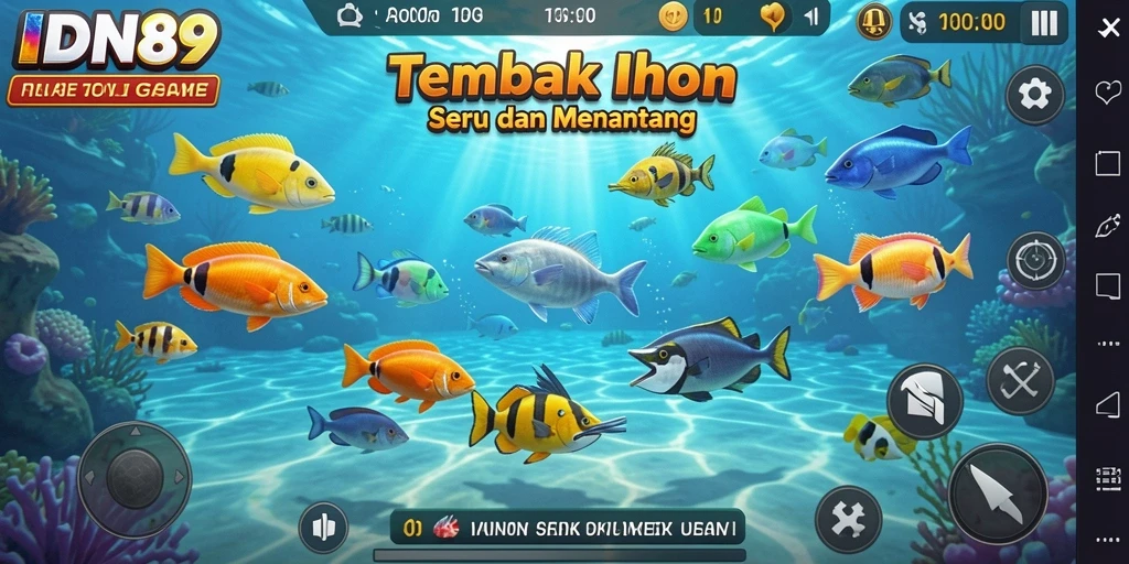 Tampilan menarik dari gameplay Tembak Ikan IDN89.