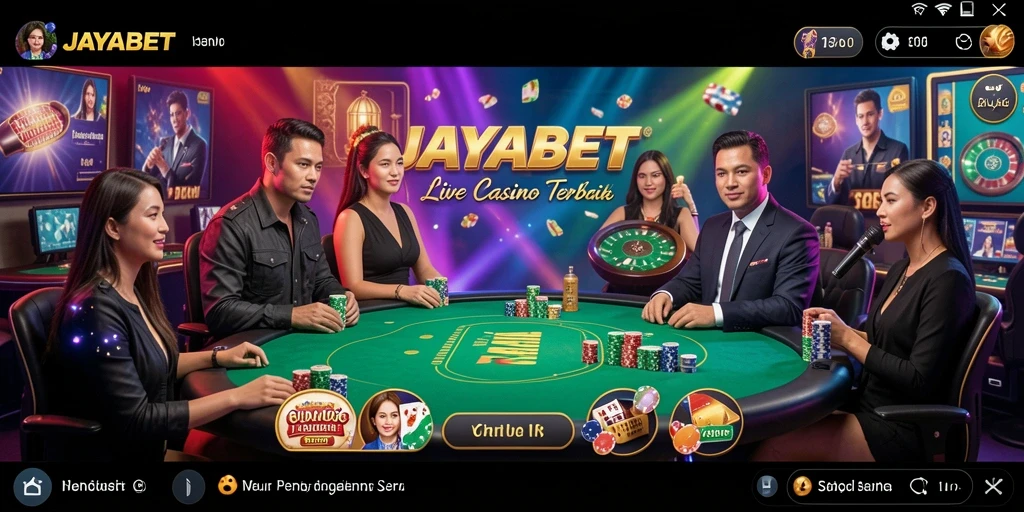 Tampilan gameplay JAYABET saat bermain Live Casino yang menarik.