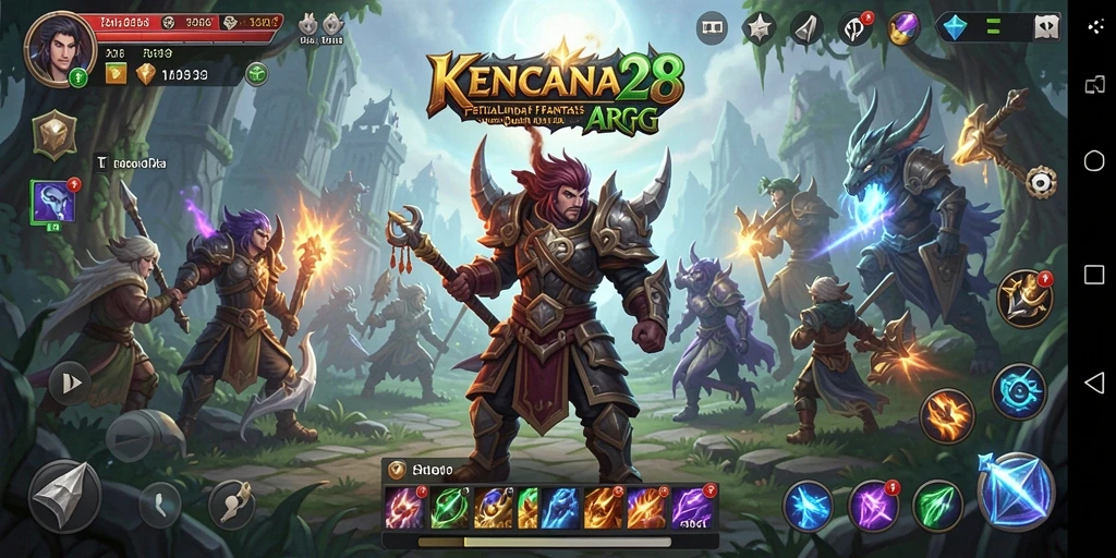 Tampilan epic gameplay KENCANA28 dengan aksi pertarungan seru.