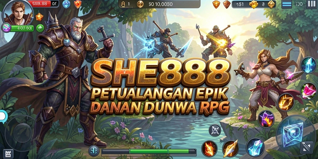 Tampilan permainan SHE888 menampilkan pertarungan seru di dunia RPG yang menakjubkan.