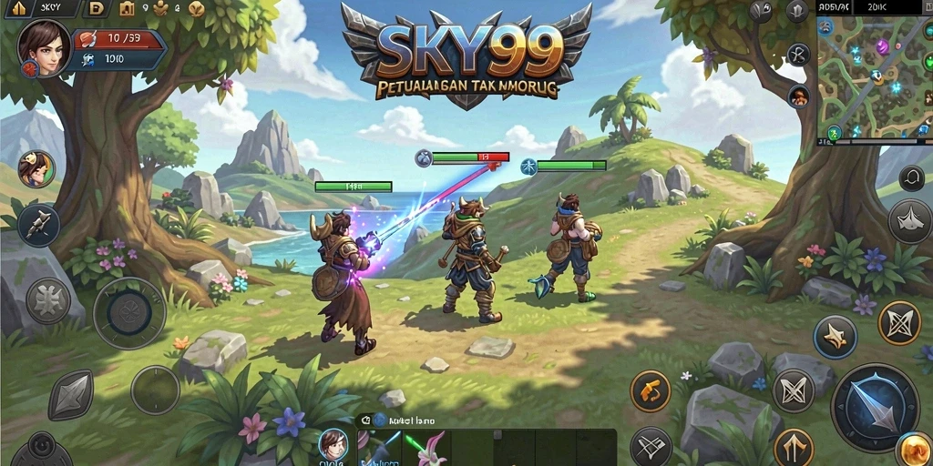 Tampilan menakjubkan dari dunia permainan MMORPG di SKY99.