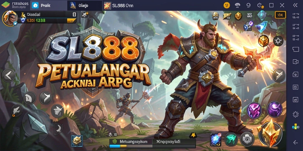 Tampilan aksi mendebarkan dari gameplay SL888 dalam petualangan ARPG.