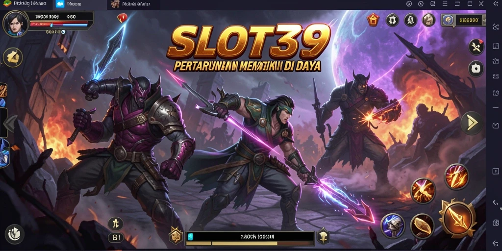 Tampilan seru dari gameplay pertarungan di SLOT39.