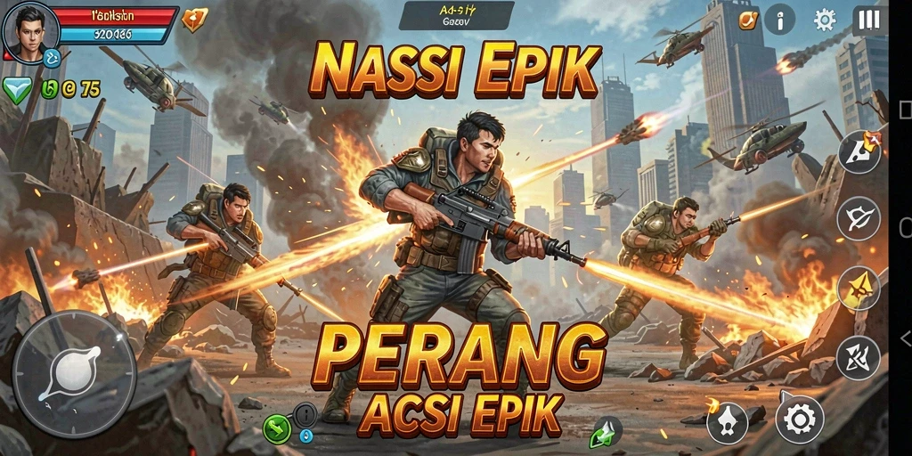 Screenshot T6 menunjukkan momen aksi mendebarkan dalam pertempuran.