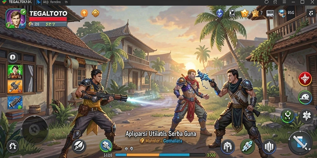 Tampilan utama TEGALTOTO dengan fitur utilitas yang lengkap.