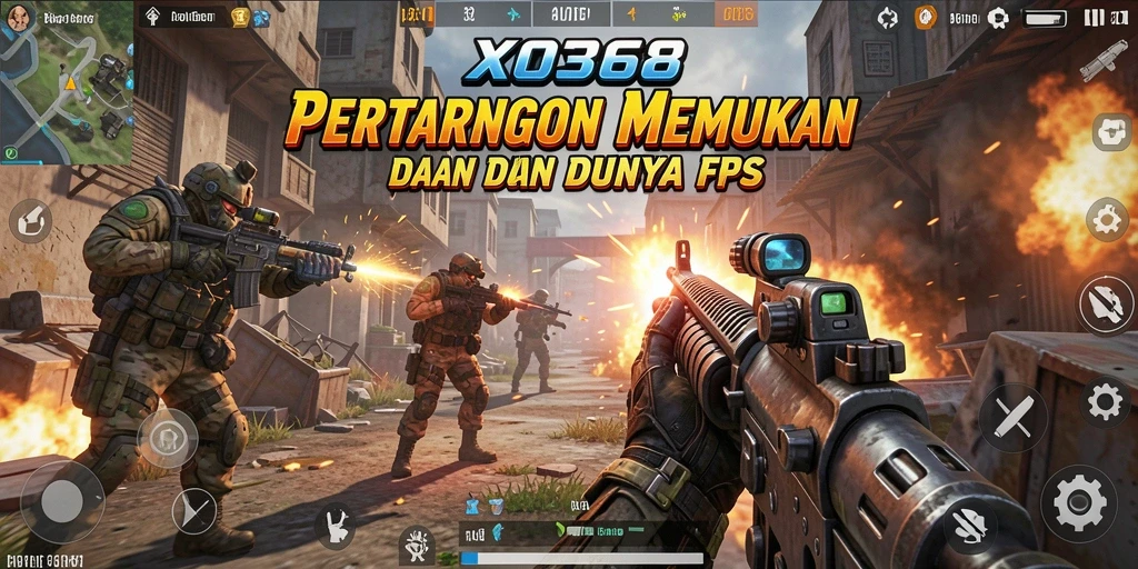 Gameplay seru di XO368 dengan pertarungan FPS yang intens.