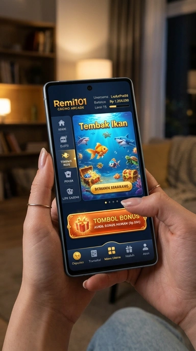 Screenshot aplikasi remi101 yang menunjukkan kategori aplikasi.
